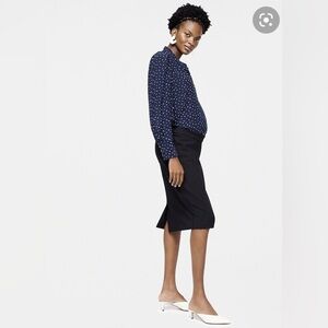 Hatch x J.Crew Black Maternity Pencil Skirt Size 1 S-M